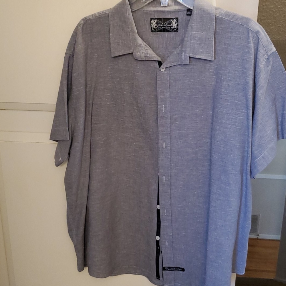 English Laundry gray short sleeve shirt collared